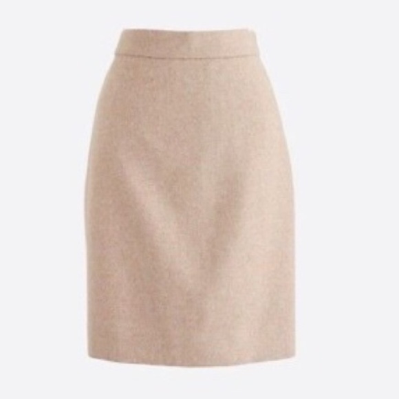J. Crew Pencil Skirt Wool Cream